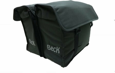 Beck Canvas Small Grijs Dubbele fietstas