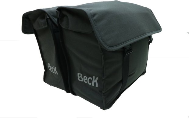 Beck Canvas Medium Grijs Dubbele fietstas