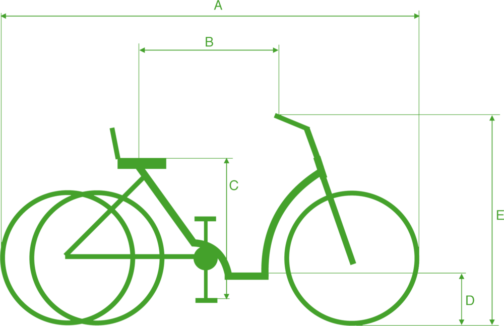 Driewieler Scooter Trike maattabel