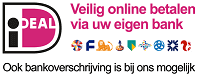 In onze Webshop kunt u Veilig online betalen via uw eigen bank met iDeal